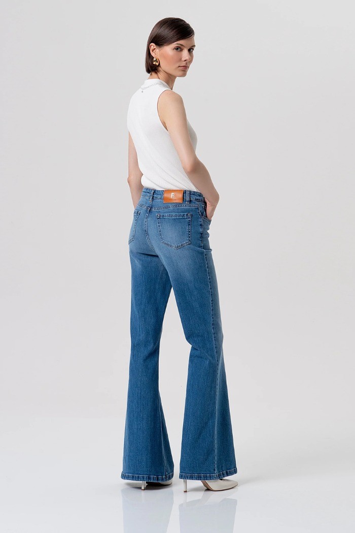 Fracomina jeans bootcut in denim con lavaggio medio fr26sva013d40902 [40c1c7de]