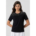 Fracomina t-shirt regular in jersey con applicazioni gioiello fs26st3005j401j9 [0ac7f385]