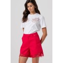 Fracomina pantaloncini regular con ricami sul fondo fs26sv6002w400e5 [05250f95]