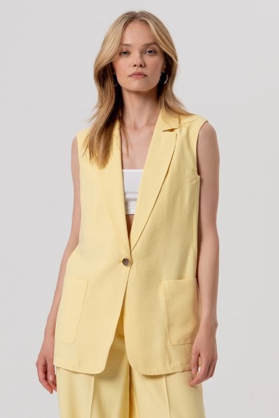 Fracomina gilet regular monopetto fy26sj5012w83601 [925474bc]