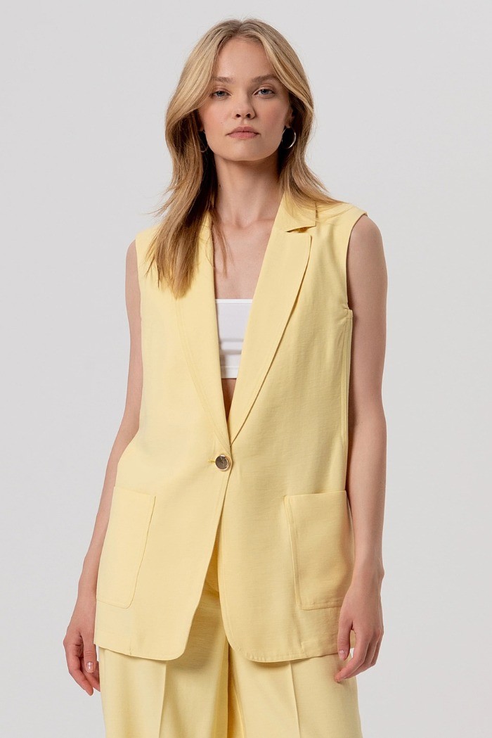 Fracomina gilet regular monopetto fy26sj5012w83601 [925474bc]