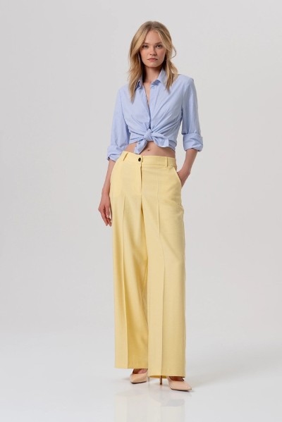 Fracomina pantalone flare a palazzo fy26sv3036w83601 — 805219040078011_1
