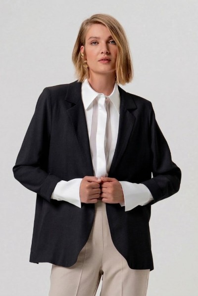 Fracomina blazer aperto regular in raso di viscosa fy26sj3012w83601 [fb9a04a6]