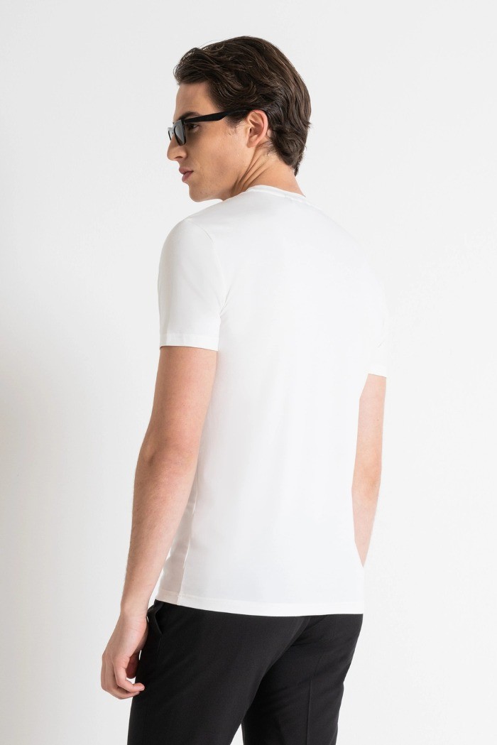 Antony Morato t-shirt super slim fit con stampa logo mmks02324-fa120031 [e3634ede]