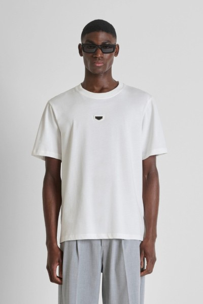 Antony Morato t-shirt relaxed fit con logo gommato mmks02612-fa100258 [9d855188]