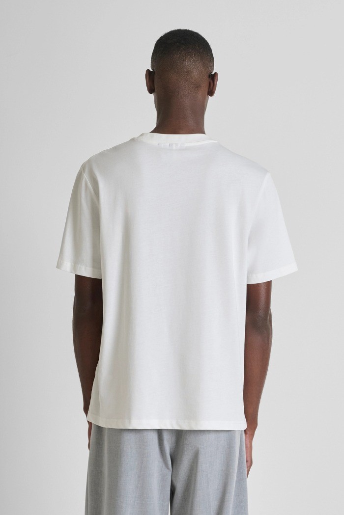 Antony Morato t-shirt relaxed fit con logo gommato mmks02612-fa100258 [44a31285]
