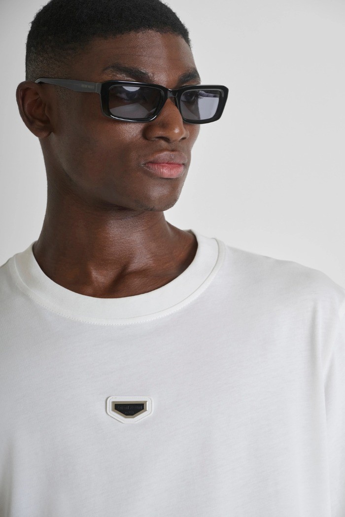 Antony Morato t-shirt relaxed fit con logo gommato mmks02612-fa100258 [f3bed381]