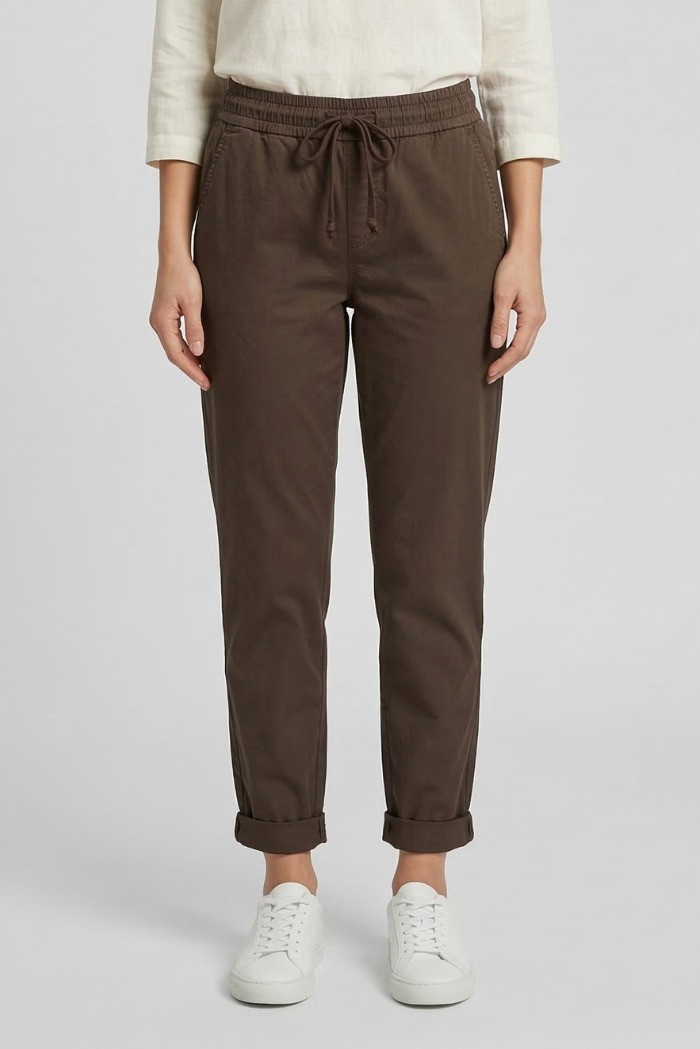 Fresh Flower pantalaccio in raso di cotone stretch FD700 [eb286b48]