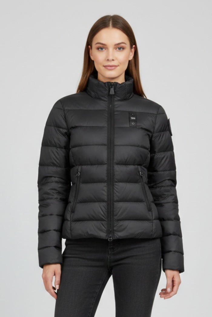 Blauer piumino collo alla coreana Vale 26sbldc03165-007455 [a5aaaa50]