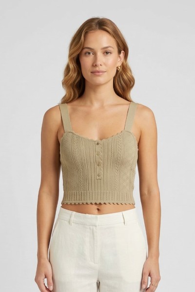 Fracomina top slim senza maniche in maglia fr26st4007k41601 [858db1e9]