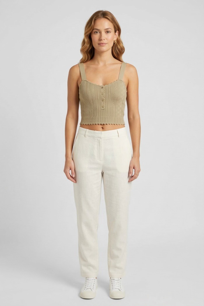 Fracomina top slim senza maniche in maglia fr26st4007k41601 [ebb633e0]