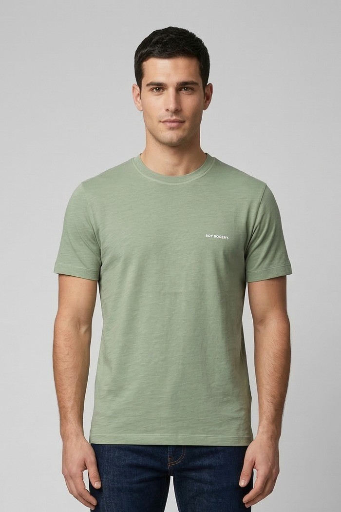 Roy Roger's t-shirt girocollo in jersey Supima RRU90049CG060569 [0ee9315a]