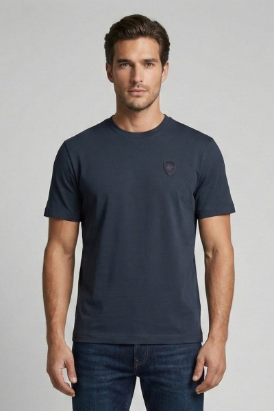 Blauer t-shirt girocollo Athens 26sbluh02306-007440 [797958e8]