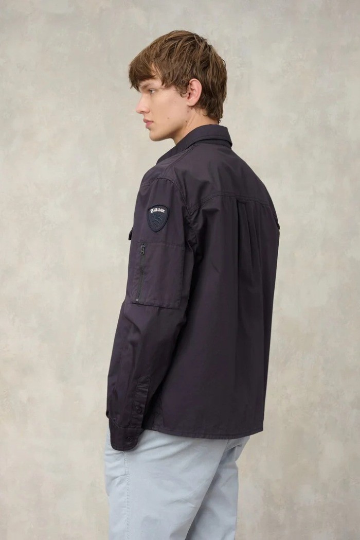 Blauer camicia multitasche Lambert 26sblus04360-007499 [d4bddd0f]