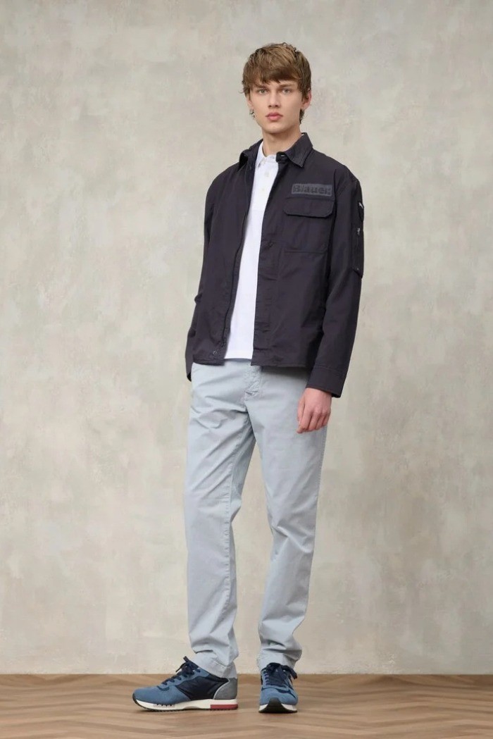 Blauer camicia multitasche Lambert 26sblus04360-007499 [63a01c0b]