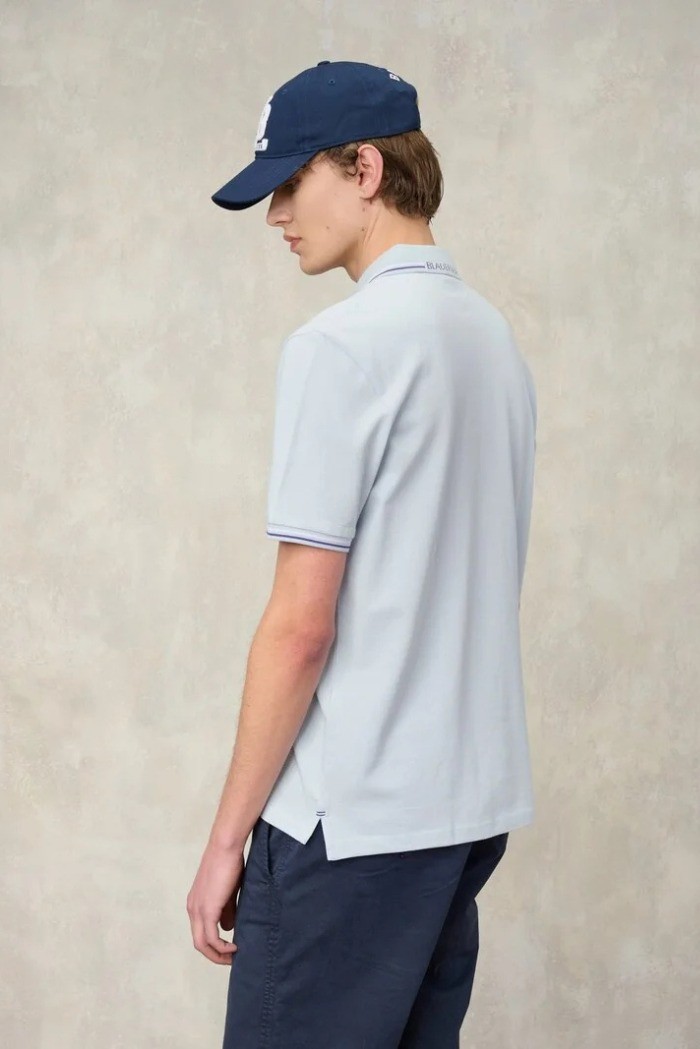 Blauer polo doppia riga Agassiz 26sblut02293-006801 [a4e285c7]