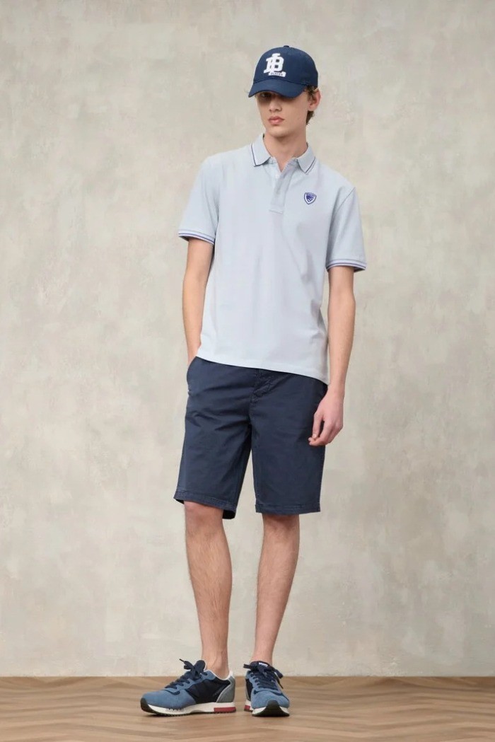 Blauer polo doppia riga Agassiz 26sblut02293-006801 [13ff44c3]