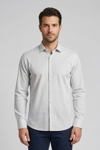 Markup camicia a fantasia no iron MK1930020 [0e5ed83b]