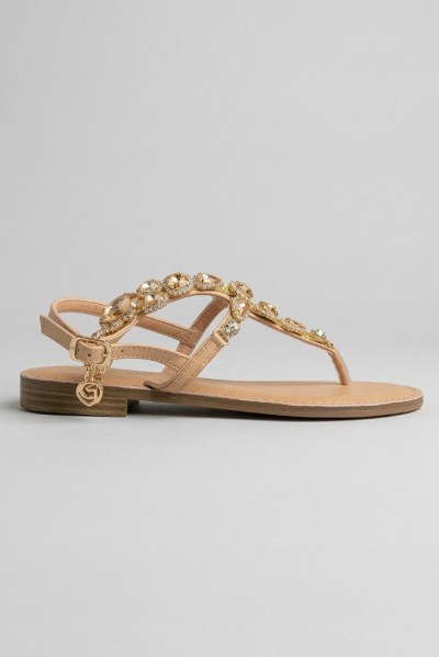 Gold & Gold sandalo infradito con gioielli GL782 [84302748]