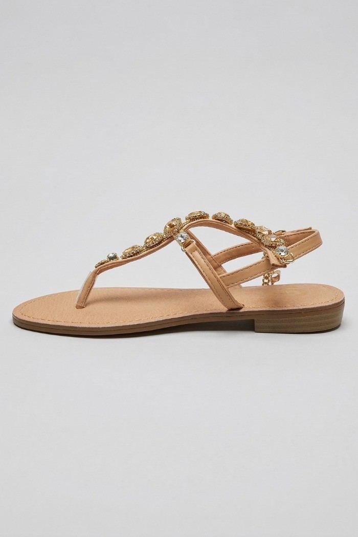 Gold & Gold sandalo infradito con gioielli GL782 [5d166445]