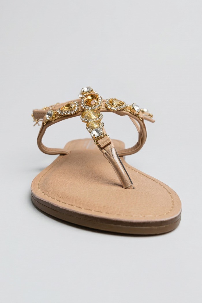 Gold & Gold sandalo infradito con gioielli GL782 [ea0ba541]