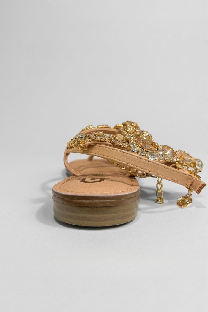 Gold & Gold sandalo infradito con gioielli GL782 [ef5be25f]