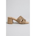 Gold & Gold ciabatta strass con tacco GU355 [cc4c1fbc]