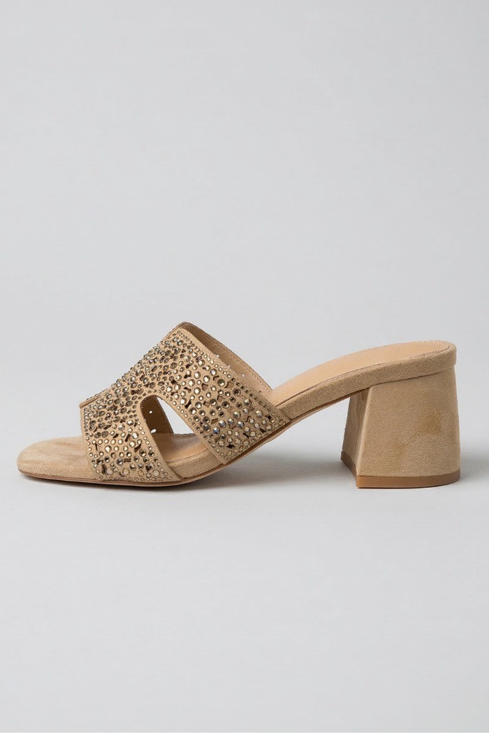 Gold & Gold ciabatta strass con tacco GU355 [156a5cb1]