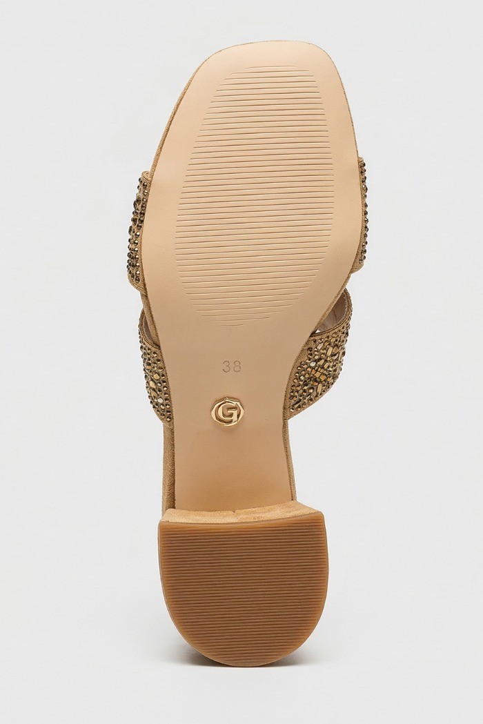 Gold & Gold ciabatta strass con tacco GU355 [103a1baf]