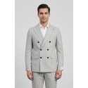 Markup abito gessato in misto lino e cotone MK1960004 [6b779e1e]
