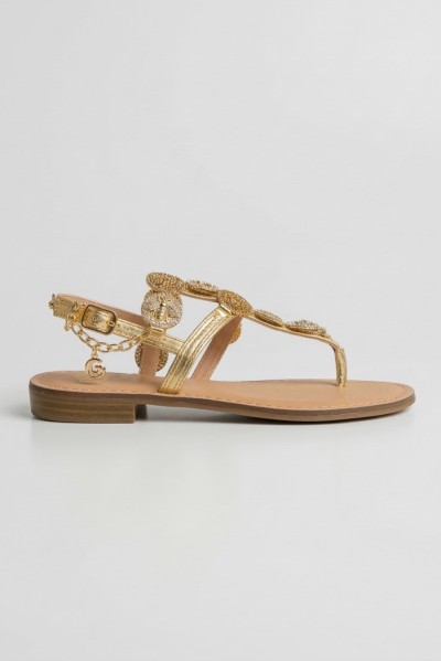 Gold & Gold sandalo infradito con dettaglio gioiello GL835 [766c6770]