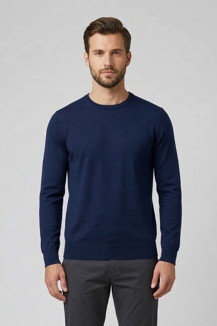 Urban Ring maglia girocollo in misto lino e cotone UR1100030 [929bfd59]