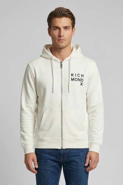 John Richmond felpa cappuccio in cotone Sentane ump26034fe — 805219040078668_1