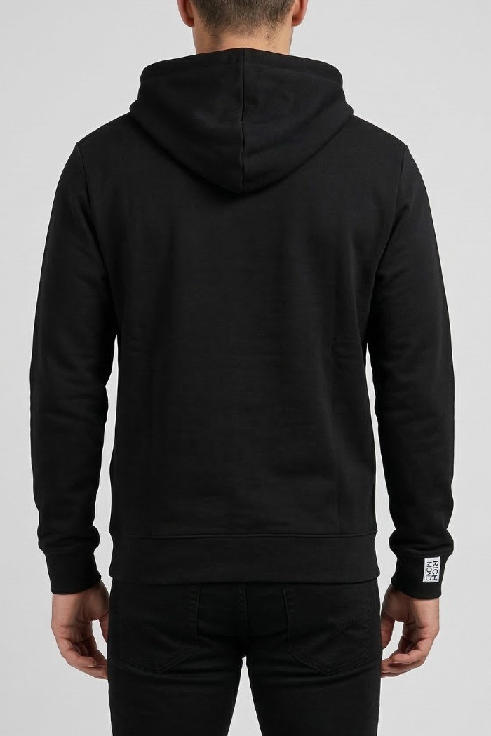John Richmond felpa cappuccio in cotone Sentane ump26034fe [d91f3771]