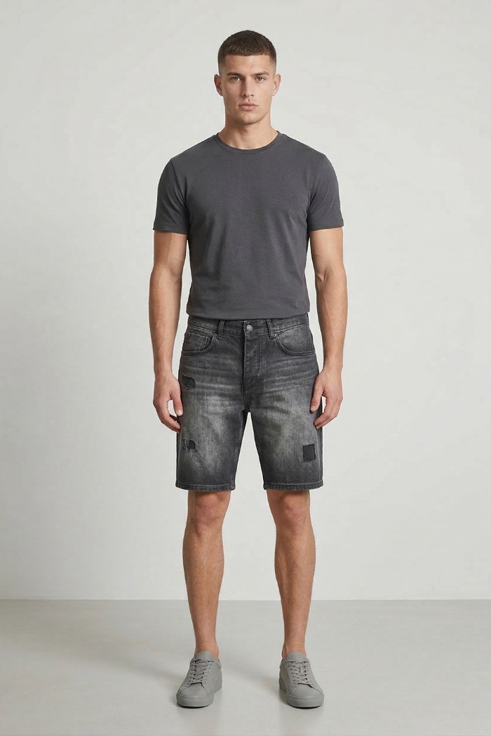 Antony Morato bermuda slim fit in black denim Argon mmds00076-fa700169-w02258 [8cb91832]