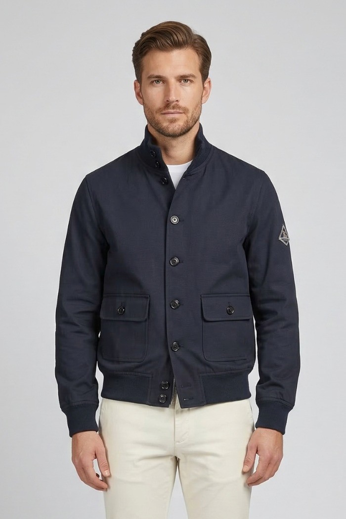 Roy Roger's giubbotto in gabardina di cotone New Polo rru90189cq92xxxx [eaf8f073]