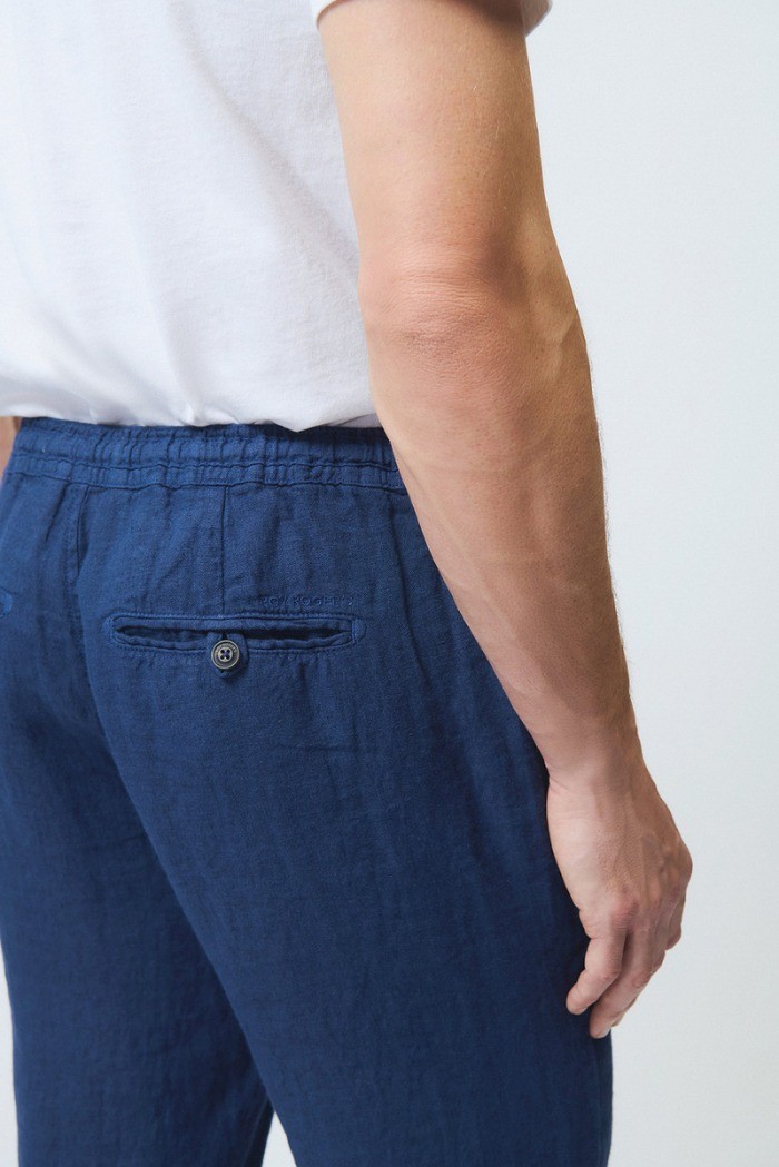 Roy Roger's pantalone chino in lino Portofino rru90301p4230569 [9ad08cf3]