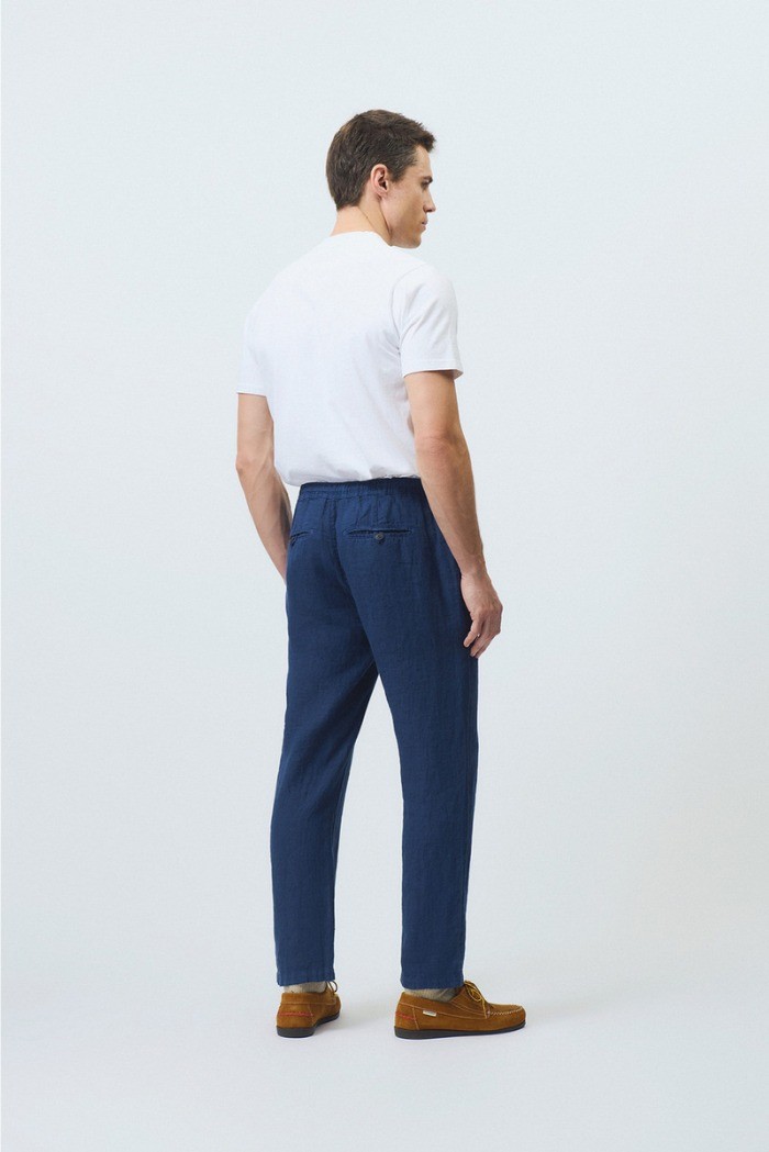 Roy Roger's pantalone chino in lino Portofino rru90301p4230569 [2dcd4df7]