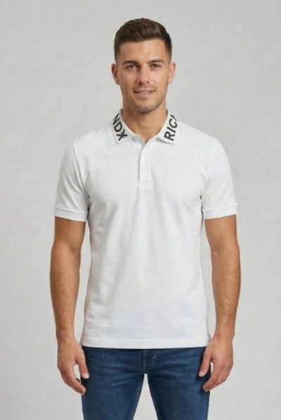 John Richmond polo in piquet di cotone Sutle ump26011po [0b652c45]