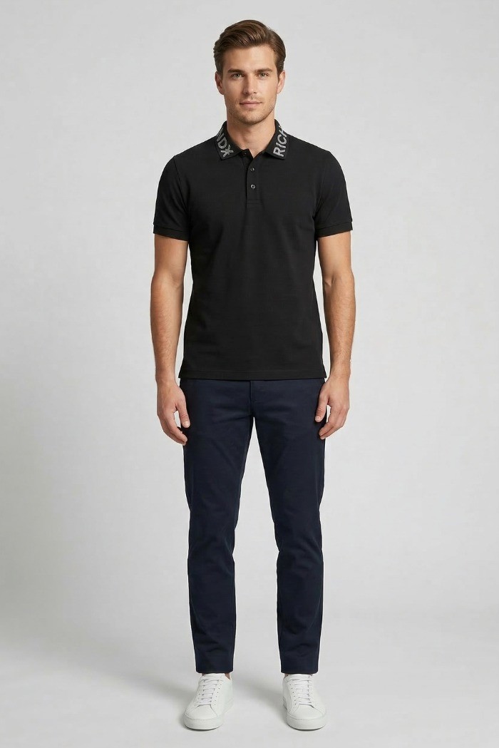 John Richmond polo in piquet di cotone Sutle ump26011po [4e5c16c0]