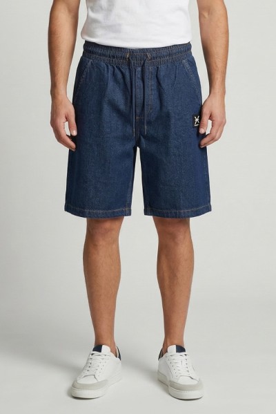 John Richmon bermuda in denim di cotone Moropo UMP26217BE — 805219040078672_1