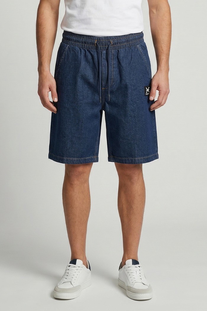 John Richmon bermuda in denim di cotone Moropo ump26217be [246cc6a0]