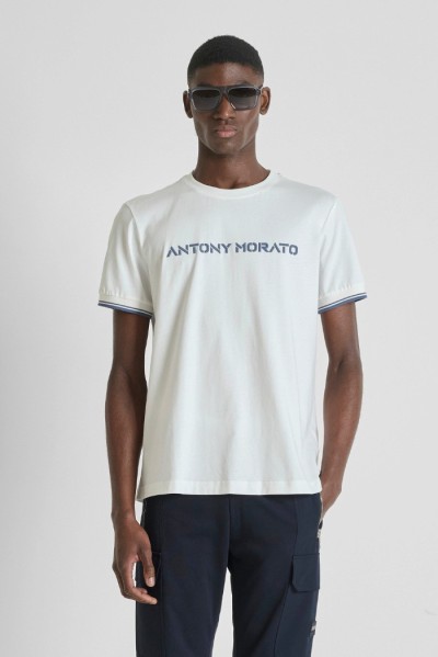 Antony Morato t-shirt regular fit in jersey con logo mmks02623-fa100240 [6d9f01be]