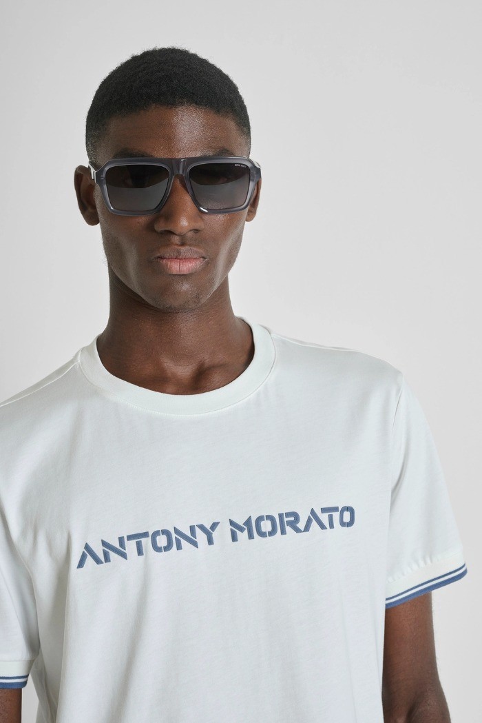 Antony Morato t-shirt regular fit in jersey con logo mmks02623-fa100240 [03a483b7]