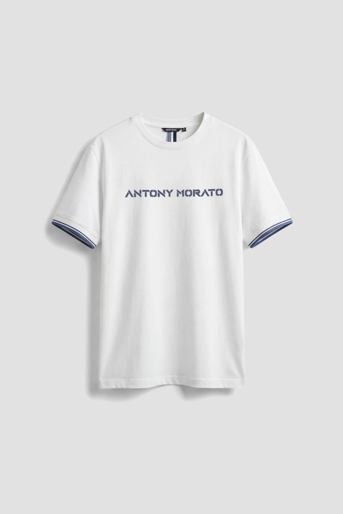 Antony Morato t-shirt regular fit in jersey con logo mmks02623-fa100240 [06f4c4a9]