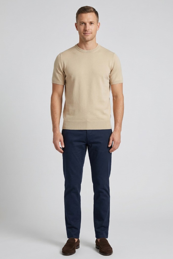 Urban Ring maglia girocollo mezza manica in cotone UR1100005 [da174d3d]