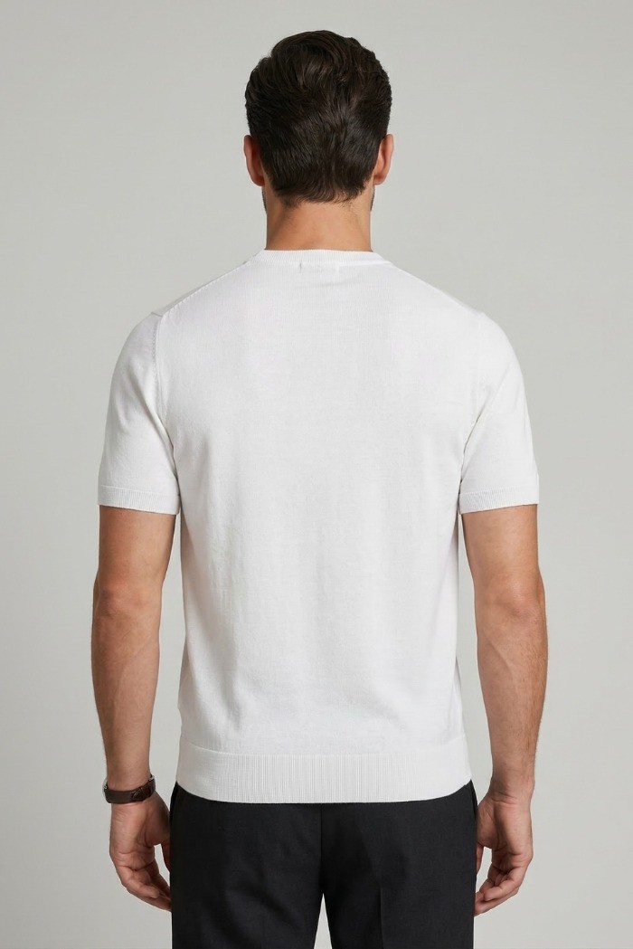 Urban Ring maglia girocollo mezza manica in cotone UR1100005 [49dc2b30]
