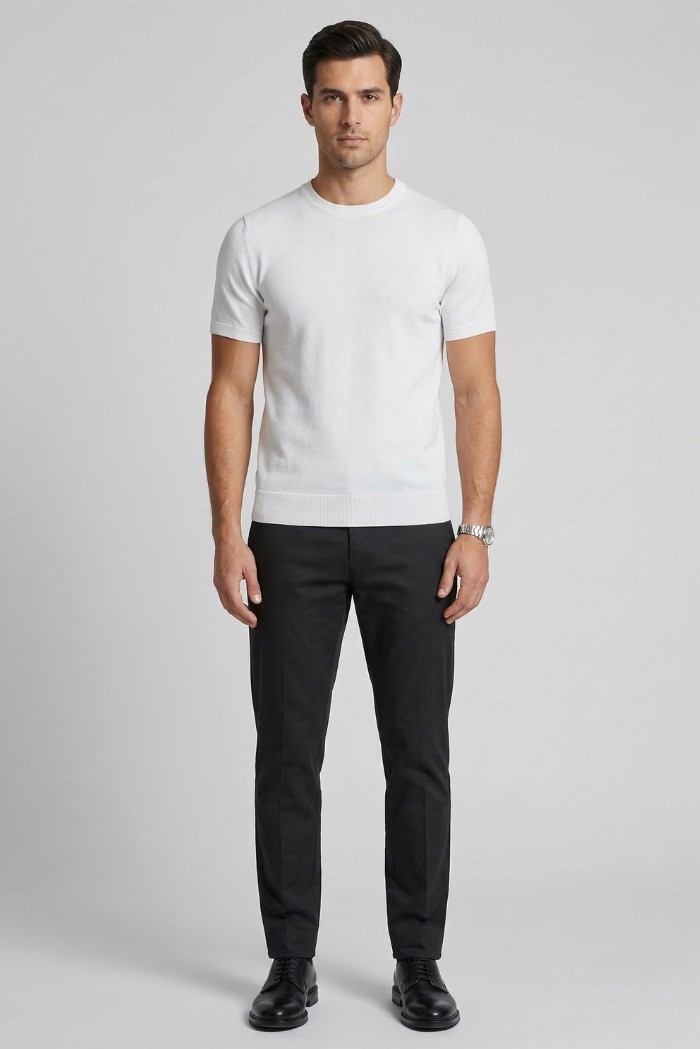 Urban Ring maglia girocollo mezza manica in cotone UR1100005 [fec1ea34]
