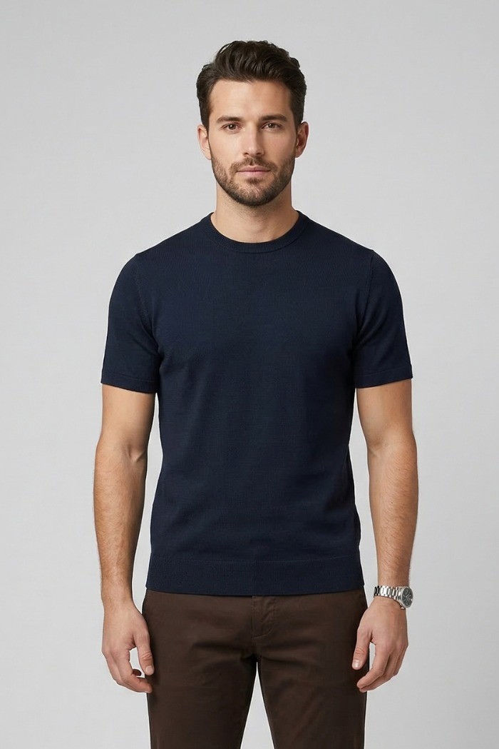 Urban Ring maglia girocollo mezza manica in cotone UR1100005 [0be4d23b]