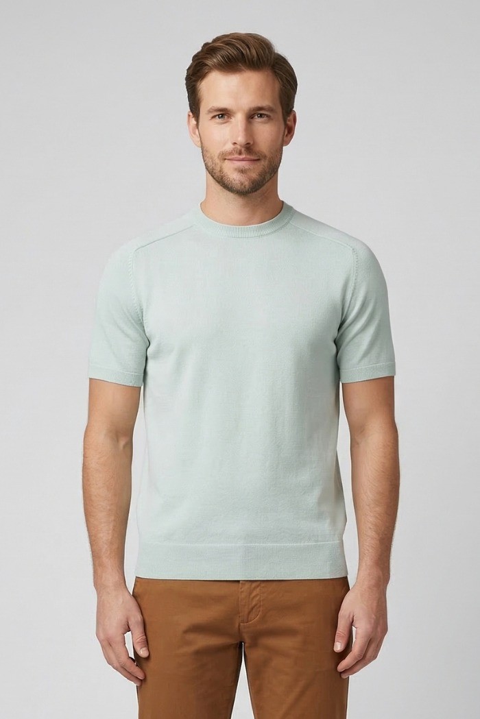 Urban Ring maglia girocollo mezza manica in cotone UR1100005 [03b6a2e8]